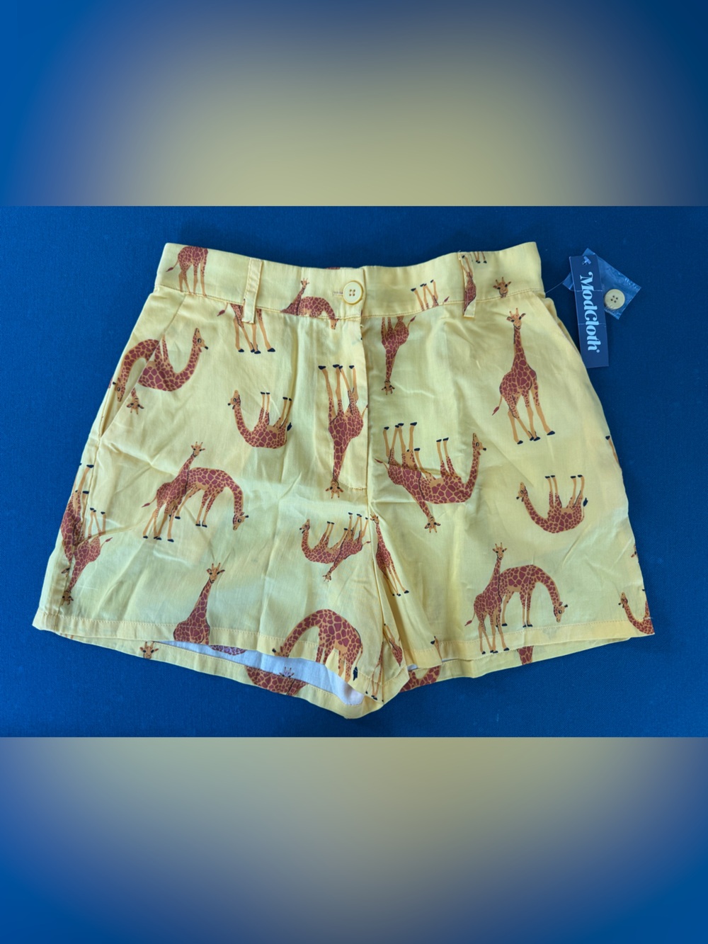 ModCloth Yellow Giraffe Size Small Shorts NWT